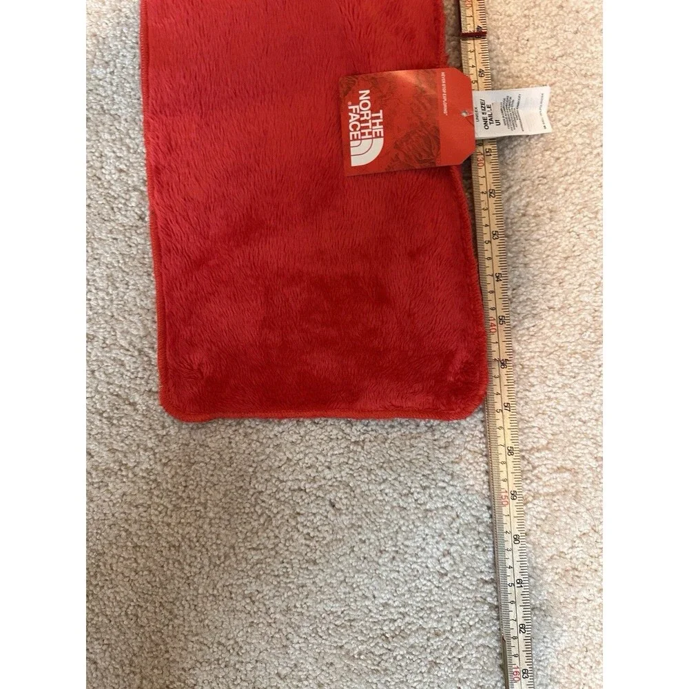 The North Face Denali Thermal Scarf Rambutan Red Orange Fleece NWT